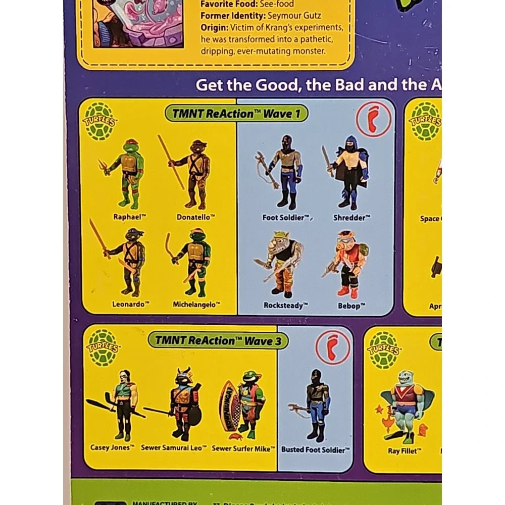 Reaction Super7 Teenage Mutant Ninja Turtles Mutagen Man 3.75 Figure